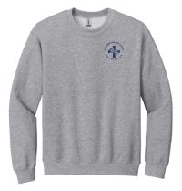 18000B-Youth Players crewneck, sport gray